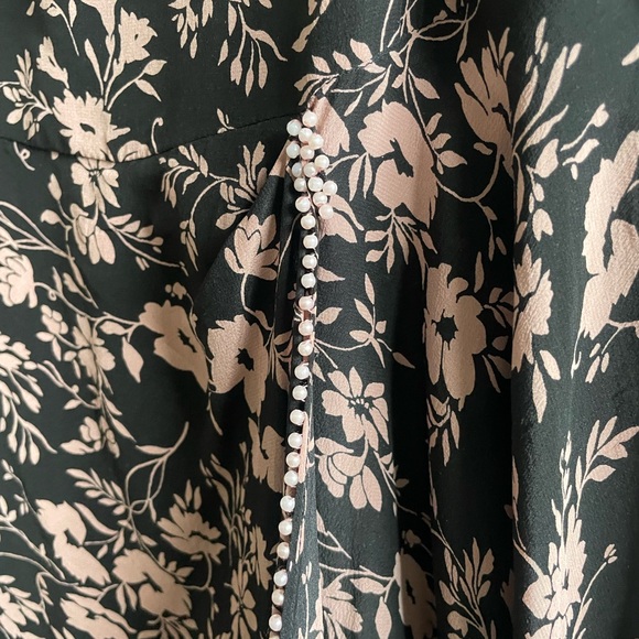 Y2K Anne Carson silk floral mini skirt-size 6 - Picture 4 of 11